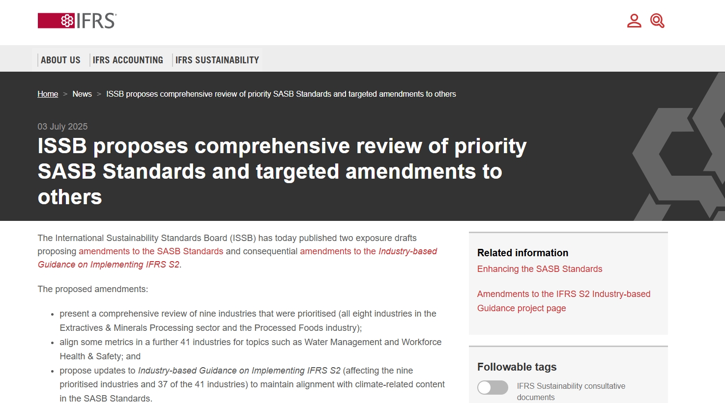 Ssb Isa ISSB发布SASB标准及IFRS S2修订建议:迈向全球可持续披露的统一与优化 – 洲贸服务-Jommus.com